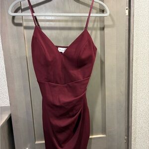 Honey and Rosie Burgundy Mini Dress